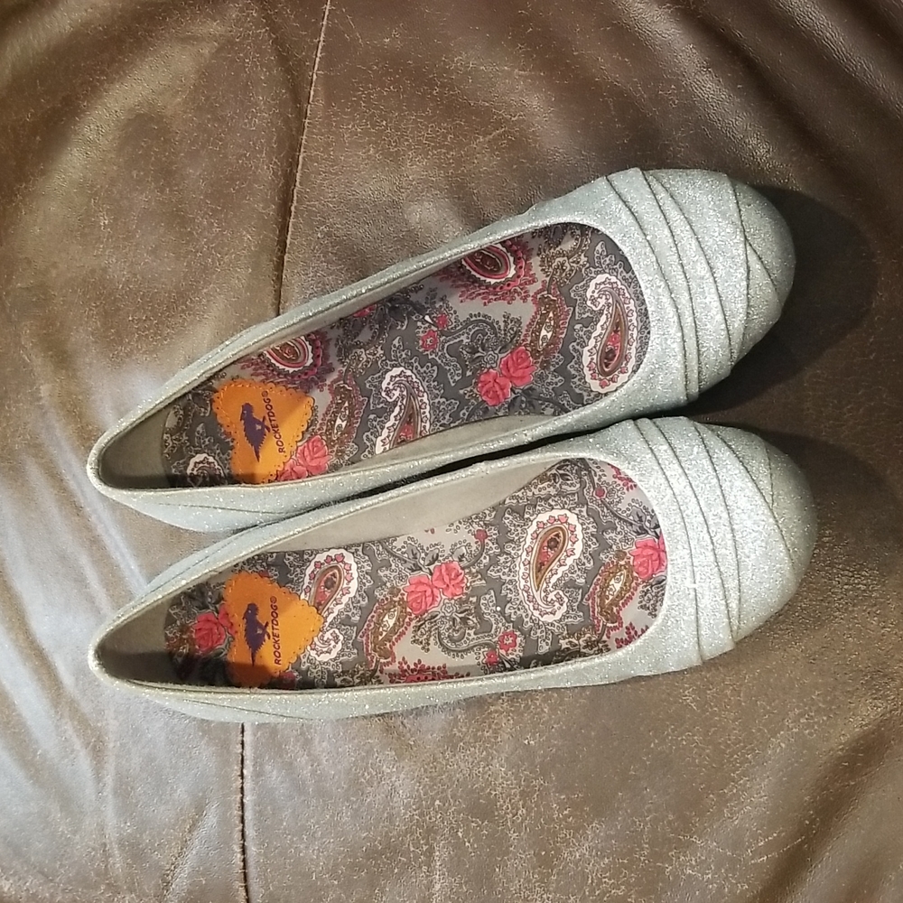 Silver Sparkle Rocketdog size 8